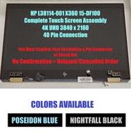 HP SPECTRE X360 15-DF1045NR L64026-001 15.6" UHD Screen Assembly