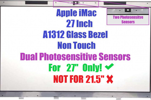 New Apple 810-3557 iMac A1312 27inch Front Glass Panel Mid 2011 to Mid 2012