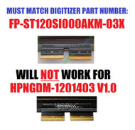 HP Spectre x2 Detacheble 12-a001dx LCD Touch Screen LP120UP1 SP A2 830345-001