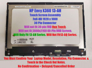 HP ENVY 13-AH0002LA 13.3" NV133FHM-N52 Touch Screen Assembly