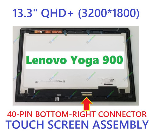 new 13.3" Lenovo Yoga 900-13ISK 80MK 3K QHD Lcd LED Touch Screen + Bezel Assembly