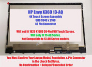 HP ENVY 13-aq0xxx L53383-001 13.3" UHD Touch Screen Assembly