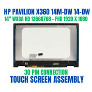 FHD LCD Touch Screen Digitizer Assembly Bezel HP Pavilion x360 14M-DW1023DX