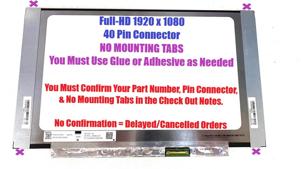 Hp Chromebook 14a-na0004tu L91592-001 LCD Raw Panel 14