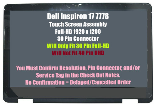 21T4H 17.3" Dell Inspiron 17 7778 7779 FHD Touch screen LCD Display Assembly