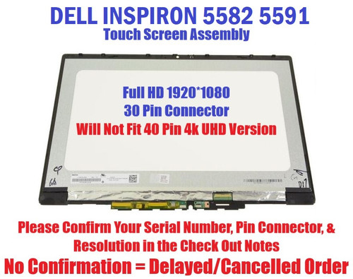 New Dell OEM Inspiron 15 5582 5591 2-in-1 FHD 15.6" Touch Screen LCD Widescreen with Digitizer Glass 676GM