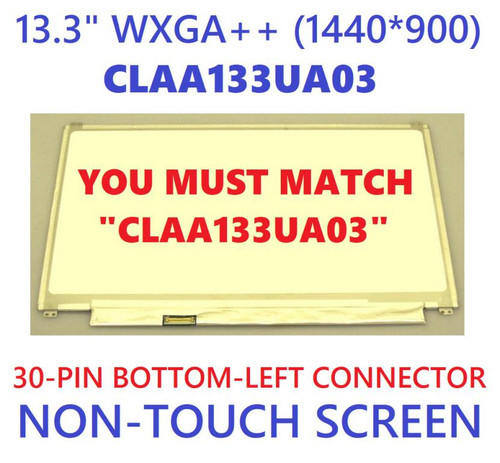 Chunghwa Claa133ua03 Replacement LAPTOP LCD Screen 13.3" WXGA++ LED DIODE