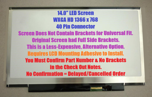 Asus U80 Laptop LCD Screen Compatible Replacement 14.0" WXGA HD LED