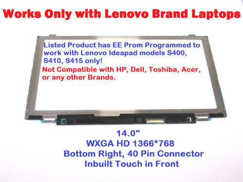 Lenovo 18201042 REPLACEMENT LAPTOP LCD Screen 14.0" WXGA HD LED DIODE B140XTT01.0