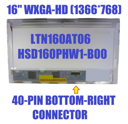 Msi Megabook Ms-1683 Hsd160phw1 Replacement LAPTOP LCD Screen 16" WXGA HD LED DIODE