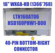 HANNSTAR HSD160PHW1, HSD160PHW1-B00 LAPTOP LCD REPLACEMENT SCREEN 16' WXGA HD LED (GLOSSY)