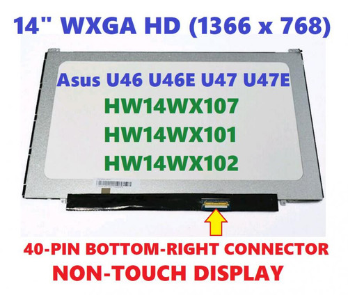 Boehydis Hw14wx107-08 Replacement LAPTOP LCD Screen 14.0" WXGA HD LED DIODE (HW14WX107-07)