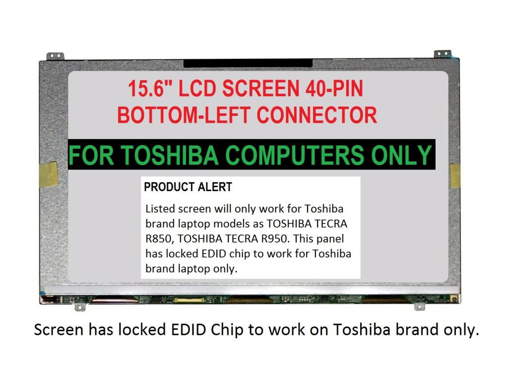 Toshiba SATELLITE R850-1L0 15.6" LCD LED Display Screen WXGA HD Left  connector