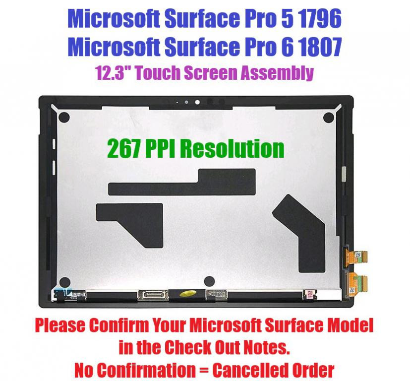 Microsoft Surface Pro 1796 REPLACEMENT SURFACE LCD