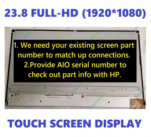 HP Spare Part# L17303-274 LCD LED Touch Screen 23.8" FHD Replacement Touch Panel