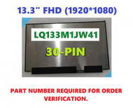 LQ133M1JW41 13.3" LCD Display 1920*1080 Resolution eDp 30pin Screen (Exact P/N)