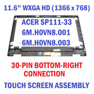 6m.h0vn8.001 LCD Led Touch Panel Bezel 11.6" Wxga Non Glare Boe Nt116whm-n42 V8.0 Lf 250nit 8ms 400:1 Black
