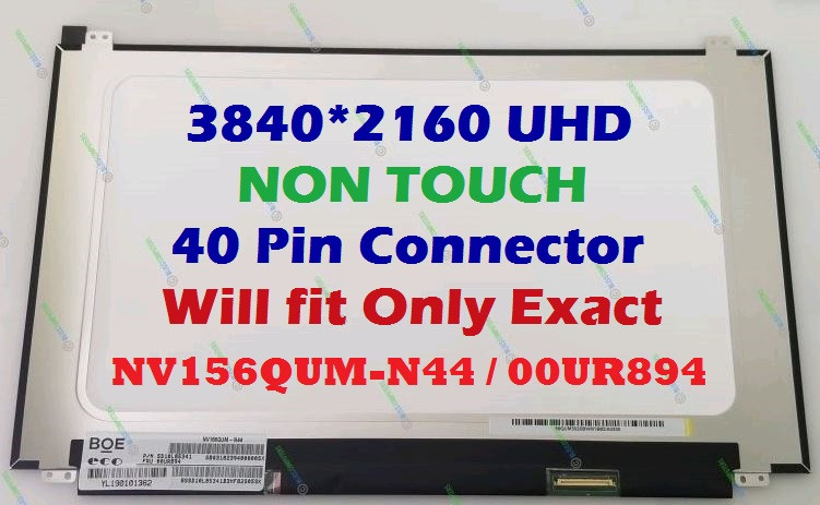 Lenovo Thinkpad FRU 00NY498 15.6" 4K LED LCD UHD 3840x2160 Screen Display New 