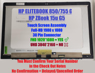 Hp Elitebook 15.6" 850 G5 LCD Display Touch Screen 2fh45av