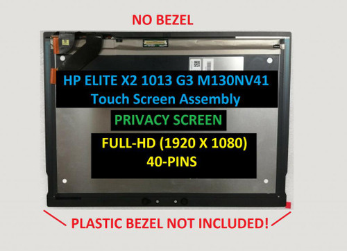 HP ELITE X2 1013 G3 l31364-001 FHD Screen M130NV41 Touch Screen no bezel 40 Pin