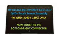 LCD Screen Assembly For HP ENVY 13-D 13-D005LA 13-D040WM 13-D131ND 848177-001