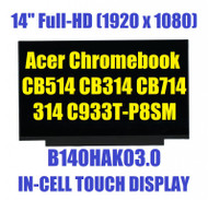 14.0" 1920x1080 Ag On-cell Touch Screen Au Optronics B140hak03.0 H/w:0a F/w:1