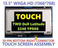 Dell Latitude 3350 13.3" WXGAHD LCD Touchscreen Display Assembly w/ Bezel
