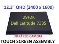 Dell Latitude 7285 11.3" 2880x1920 LCD Screen Assembly HW8YN 29F2K LQ123Z1JX31