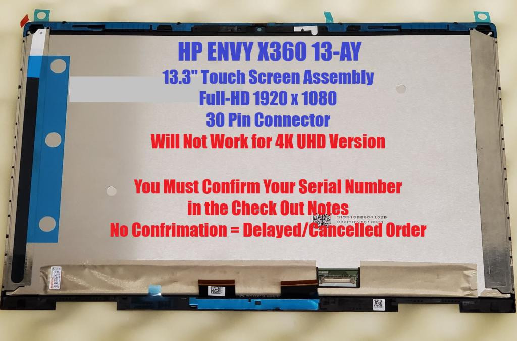HP ENVY x360 Convertible 13-ay0050AU 13.3 FHD Touch Screen Assembly