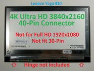 13.9" Lenovo Yoga 910-13IKB 80VF UHD 3840X2160 LCD Display Touch Screen Assembly