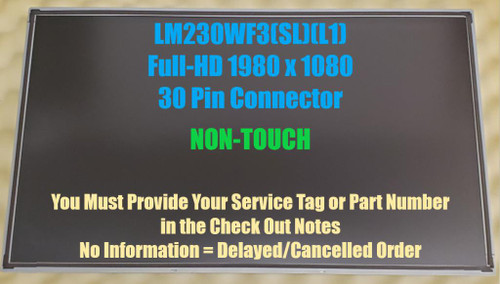 Dell Inspiron 23 5348 AIO Optiplex 9030 AIO 1920x1080 Resolution 23" LED LCD Screen LM230WF3 (SL)(L1) 5H45D 05H45D CN-05H45D 6RR3F