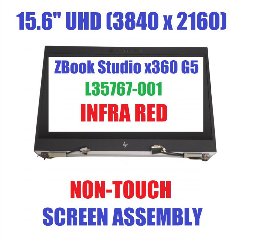 L35767-001 HP zbook studio G5 UHD 4K led LCD screen complete Hinge Up  display