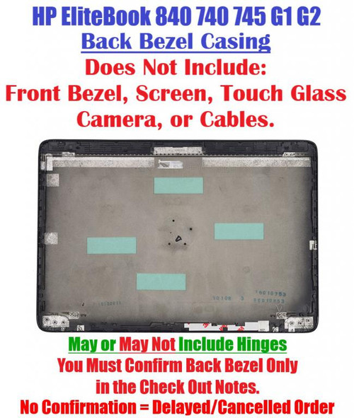 for HP EliteBook 840 740 745 G1 G2 LCD Back Cover Black 779682-001 730949-001