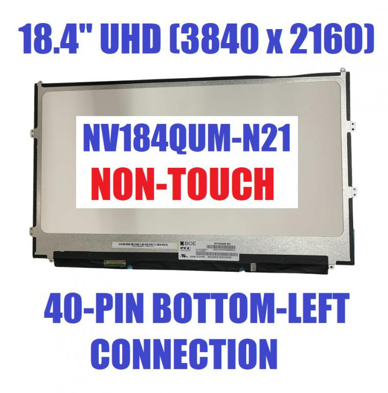 18.4"UHD LCD LED screen Display NV184QUM-N21 3840X2160 RGB EDP40PIN IPS  Matte