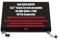 For Dell XPS 13 9370 Complete Touchscreen 4K LCD Screen Assembly Silver 8XDHY