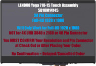 5D10M14145 Lenovo Yoga 710-15isk 15.6" FHD LED Touch Screen Assembly N156HCA-EA1