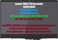 Lenovo Yoga 710-15IKB Lcd Touch Screen 80V50018US 15.6" 4K UHD 3840x2160 40 Pin