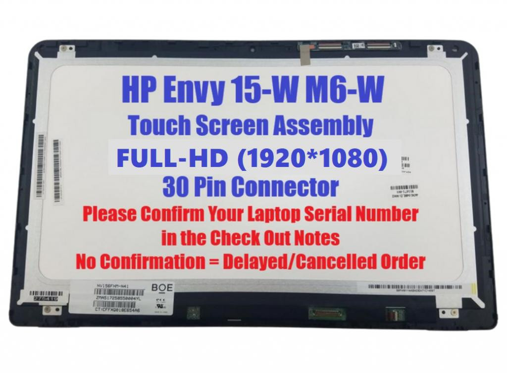 HP Envy X360 M6-W 15-W 15t 14-AB 15.6" LED LCD Touch Screen LTN156HL07-301