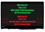 5D10N46973 4K UHD TouchScreen Display Assembly w/ Bezel Flex 5-1570 80XB 81CA