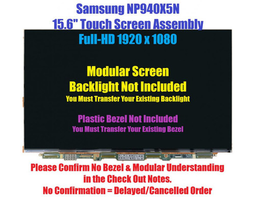 15" LCD Screen Touch Assembly NV150FHB-T30 Samsung ATIV Book 9 NP940X5N FHD