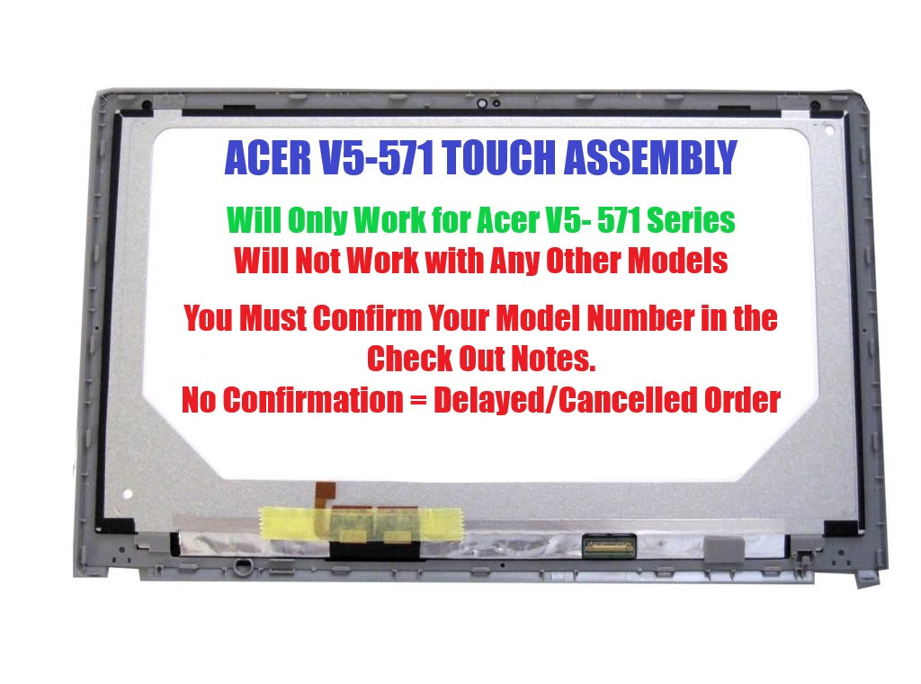 15.6" B156XTN07.1 Acer Aspire V5-571P-323a4G50Mass Touch screen LED Frame