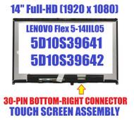 14" FHD LCD Screen Touch Digitizer Display Bezel Assembly FRU 5D10S39642 Lenovo Ideapad Flex 5-14ARE05 5-14IIL05 5-14ITL05