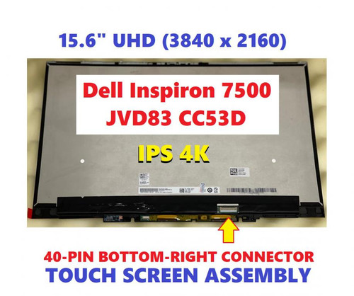 F5X01 Assembly LCD 15.6" UHD TSP LB AUO -HC Dell Inspiron 7506 2-in-1