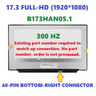 300HZ 17.3" FHD IPS LAPTOP LCD SCREEN B173HAN05.1 AUO519D 40Pin Narrow Border