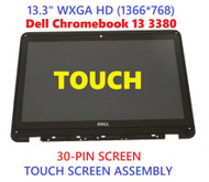 13.3" HD LCD Screen Touch Bezel Assembly 1TPC3 XP4XR Dell Chromebook 3380
