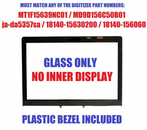 New 18140-15630200 Asus Q501lLA Touch Panel Glass 15.6 Digitizer W/ Bezel 