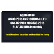 A1418 Apple iMac Retina 21.5" 4K LCD LED Screen Assembly Late 2015 LM215UH1 SDA1
