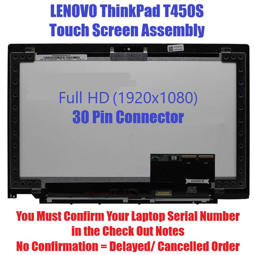 Lenovo ThinkPad T440s LCD Touch Screen Display FHD touch Bezel 00HM080