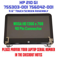 HP 11.6" HD WLED SVA LCD touch Screen Full assembly Silver 756042-001