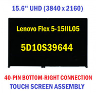 5D10S39644 Lenovo Flex 5-15IIL05 4K 15.6" UHD Touch Screen Assembly